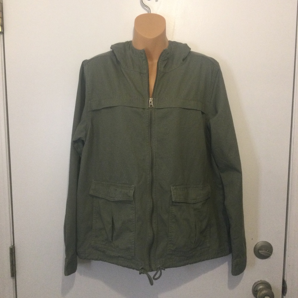 Olive Green Hooded Women's Jacket